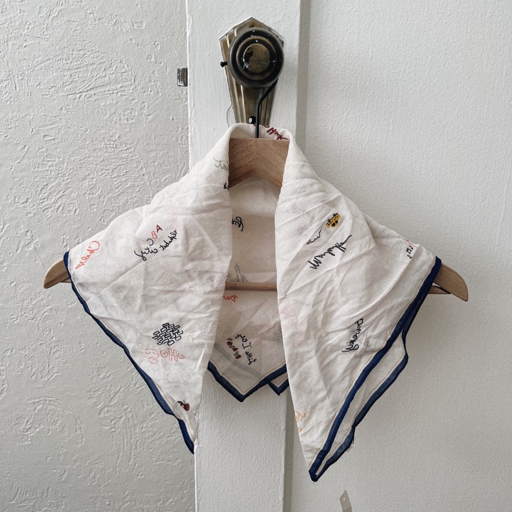 Madewell travel bandana with tags!